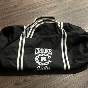 Crooks & Castles Black and White Duffel Bag
